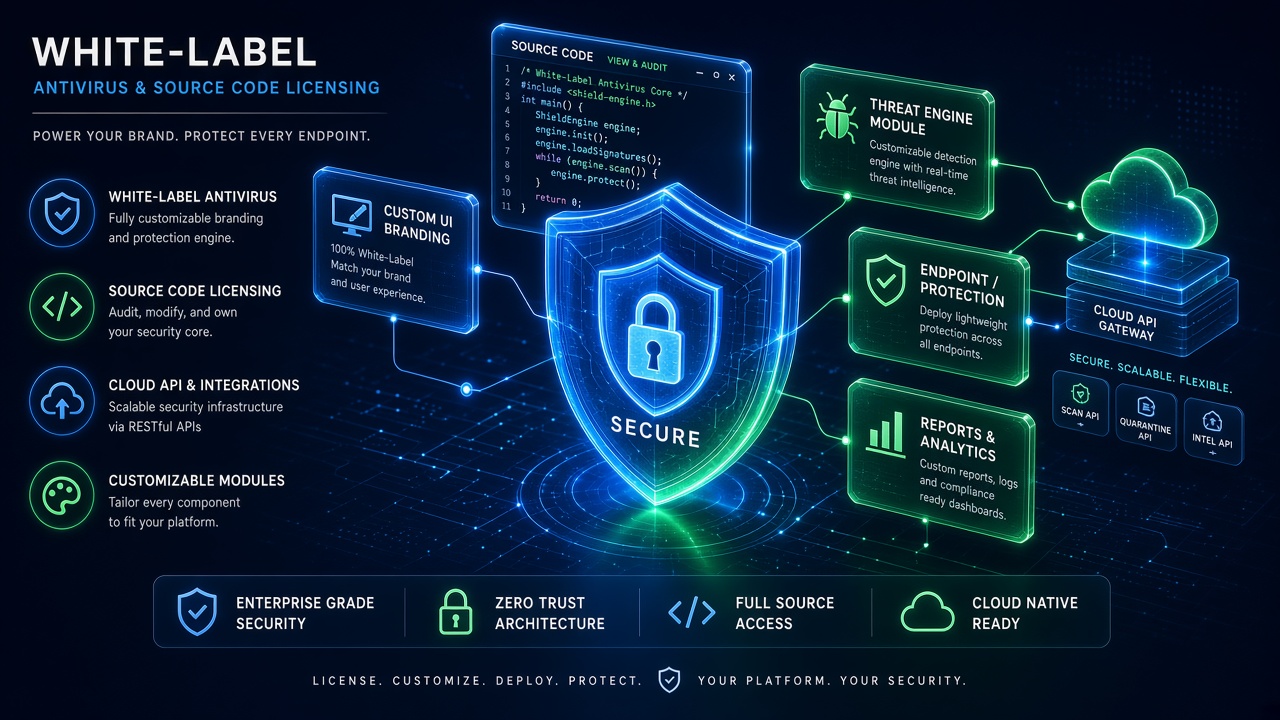 White-label antivirus partnership illustration