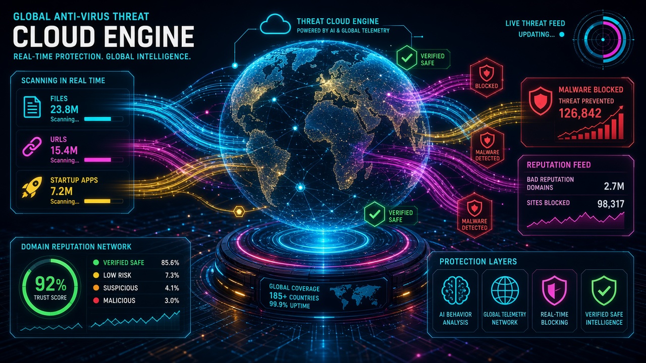 Cloud threat intelligence illustration
