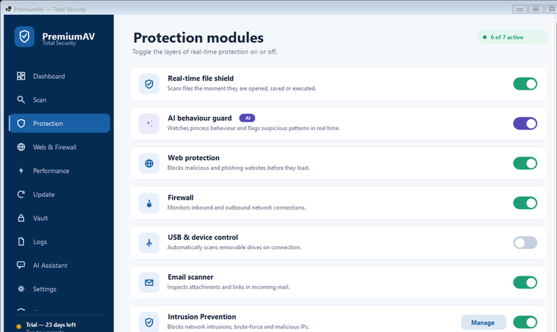 PremiumAV protection